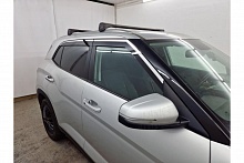 Дефлекторы окон 2D с хром накладками 4 шт. для Solaris HS I