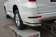 Защита заднего бампера угловая двойная d60/42 мм для Haval H9 I