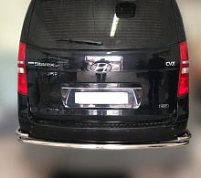 Защита заднего бампера угловая большая двойная d60/42 мм для Hyundai Grand Starex I