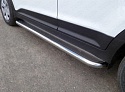 Пороги с площадкой (нерж. лист) 60,3 мм для Hyundai Creta I