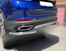 Защита заднего бампера угловая d60 мм для Geely Tugella I