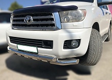 Защита переднего бампера G d76 мм для Toyota Sequoia II