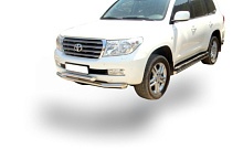 Защита переднего бампера двойная d60/60 мм для Toyota Land Cruiser 200 Series