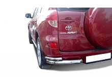 Защита заднего бампера угловая двойная d60/42 мм для Toyota RAV4 III (XA30)