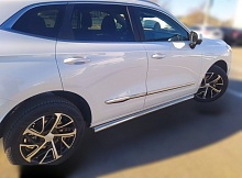 Пороги труба d60 мм для Haval Jolion I Рестайлинг