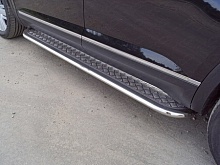 Пороги с площадкой 75х42 мм для Volkswagen Teramont I