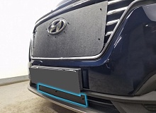 Зимняя заглушка радиатора на стяжке низ для Hyundai H-1 II Рестайлинг 2