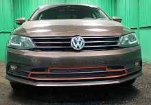 Зимняя заглушка радиатора к съемной сетке (3 части) для Volkswagen Jetta VI Рестайлинг