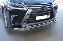Защита переднего бампера G d76 мм для Lexus LX III Рестайлинг 2