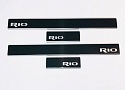 Накладки на пороги нержавеющая сталь под карбон 4шт. для Kia Rio IV Рестайлинг