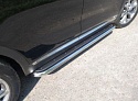 Пороги с площадкой (нерж. лист) 60,3 мм для Kia Sorento III Prime Рестайлинг
