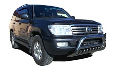 Защита переднего бампера низкая скоба + зубья d76/60/42 мм для Toyota Land Cruiser 100 Series