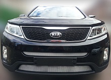 Комплект сеток chrome низ и центр для Kia Sorento II Рестайлинг