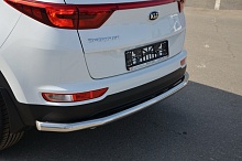 Защита заднего бампера угловая большая d60 мм для Kia Sportage III Рестайлинг