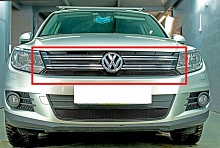 Защитная сетка радиатора верх 4 части для Volkswagen Tiguan I Рестайлинг