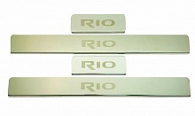 Накладки на пороги из нержавеющей стали 4шт. для Kia Rio IV