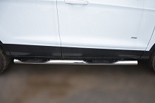 Пороги труба с проступью d76 мм для Ford Kuga II
