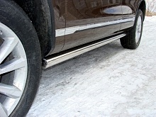 Пороги труба 76,1 мм для Volkswagen Touareg II Рестайлинг