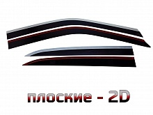 Дефлекторы окон 2D с хром накладками 4 шт. для Mitsubishi Eclipse Cross I Рестайлинг