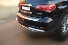 Защита заднего бампера d76 мм для Infiniti QX80 I Рестайлинг