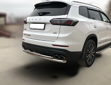 Защита заднего бампера двойная d60/42 мм для Chery Tiggo 8 Pro Max