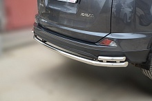 Защита заднего бампера двойная d60/42 мм для Toyota RAV4 IV (XA40)