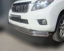 Защита переднего бампера тройная d60/60/42 мм для Toyota Land Cruiser Prado 150 Series