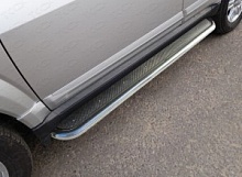 Пороги с площадкой (нерж. лист) 42,4 мм для Great Wall Hover H3 I Рестайлинг