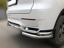 Защита заднего бампера угловая двойная d60/42 мм для Haval F7x I