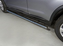 Пороги овальные с проступью 75х42 мм для Mitsubishi ASX I Рестайлинг 2