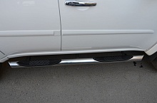 Пороги труба с проступью d76 мм для Mitsubishi Pajero Sport II