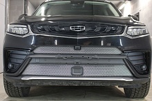Комплект сеток chrome верх с камерой и низ для Geely Tugella I