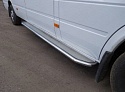 Порог с площадкой (нерж. лист) 42,4 мм для Mercedes-Benz Sprinter Classic I (W909) Рестайлинг