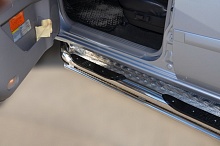 Пороги труба с проступью d76/42 мм для Mitsubishi Pajero Sport II