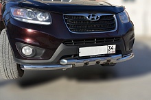 Защита переднего бампера G d60/60 мм для Hyundai Santa Fe II Рестайлинг