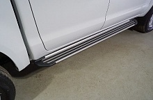 Пороги алюминиевые "Slim Line Silver" 1920 мм для Sollers ST8