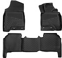 Коврики 3D в салон полиуретан 3шт для Toyota Land Cruiser 200 Series Рестайлинг 1