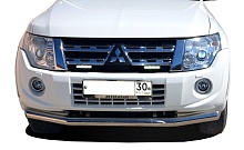 Защита переднего бампера d76 мм для Mitsubishi Pajero IV Рестайлинг 1