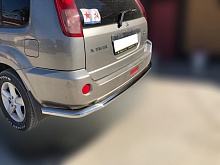 Защита заднего бампера угловая большая d60 мм для Nissan X-Trail I Рестайлинг