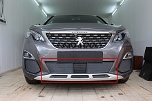Защитная сетка радиатора центр и низ 5 частей для Peugeot 3008 II