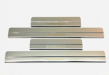 Накладки на пороги из нержавеющей стали 4шт. для Toyota Corolla XII (E210)