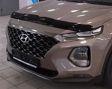 Дефлектор капота темный для Hyundai Santa Fe IV Рестайлинг