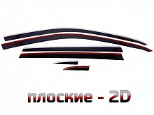 Дефлекторы окон 2D с хром накладками 6 шт. установка на хром молдинг для Volkswagen Tiguan II Рестайлинг