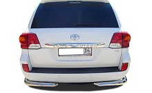 Защита заднего бампера угловая d76 мм для Toyota Land Cruiser 200 Series