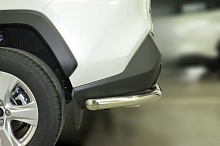 Защита заднего бампера угловая большая d60 мм для Toyota RAV4 V (XA50)