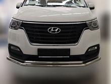 Защита переднего бампера двойная d60/42 мм для Hyundai Grand Starex I Рестайлинг