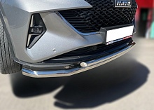 Защита переднего бампера двойная с подгибами d60/42 мм для Haval F7 I Рестайлинг