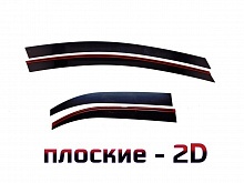 Дефлекторы окон 2D 4 шт. для Honda Civic IX