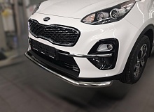 Защита переднего бампера d60 мм для Kia Sportage IV Рестайлинг