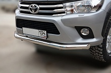 Защита переднего бампера d76 мм для Toyota Hilux VIII